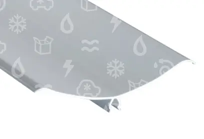 lišta rohová krycí PVC,  H = 100 mm, L = 4 m, bílá, RAL 9010